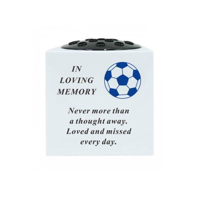 David Fischhoff Memorial Grave Blue Football Rose Bowl in White - image 1