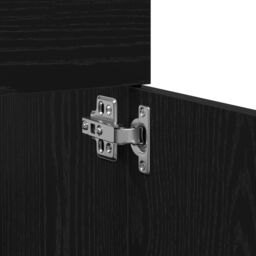 Berkfield Home Bathroom Sink Cabinet Black Oak 90x38, 5x46 cm Engineered Wood - thumbnail 9