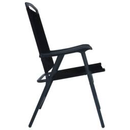 Berkfield Home Folding Garden Chairs 2 pcs Texilene Black - thumbnail 4
