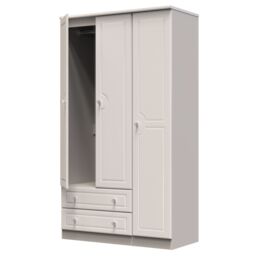 Ready Assembled 2 U Stratford Triple 2 Drawer Wardrobe (Ready Assembled) in Taupe - thumbnail 5