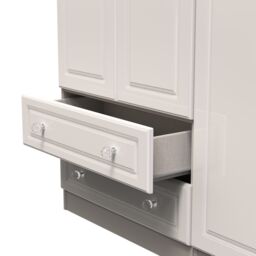 Ready Assembled 2 U Stratford Triple 2 Drawer Wardrobe (Ready Assembled) in Taupe - thumbnail 7