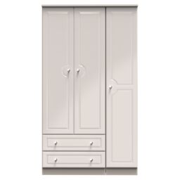 Ready Assembled 2 U Stratford Triple 2 Drawer Wardrobe (Ready Assembled) in Taupe - thumbnail 1