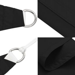 Berkfield Home Sun Shade Sail Black 7x5x5 m 100% Polyester Oxford - thumbnail 6