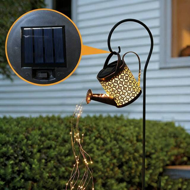Obasyhig Solar Energy Cracked Hollow-Out Kettle Light in Copper - image 1