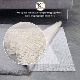 PAWNORA Underlay Anti Slip Rug 50 X 80cm in White - Size: 67 cm x 127 cm half moon - thumbnail 4
