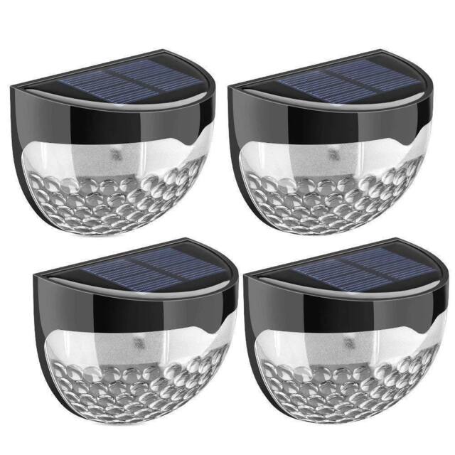 Globrite Solar Lights - Pack of 4Outdoor Garden Pathway & Deck Lighting, Waterproof Plastic Design in Black - image 1