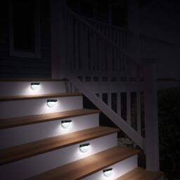 Globrite Solar Lights - Pack of 4Outdoor Garden Pathway & Deck Lighting, Waterproof Plastic Design in Black - thumbnail 7
