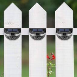 Globrite Solar Lights - Pack of 4Outdoor Garden Pathway & Deck Lighting, Waterproof Plastic Design in Black - thumbnail 6