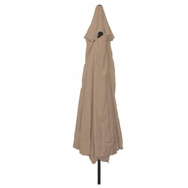 Berkfield Home Garden Parasol √∏395x245 cm Taupe - Size: 395x245 cm - image 1