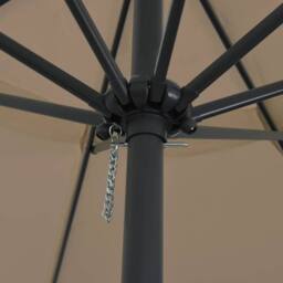 Berkfield Home Garden Parasol √∏395x245 cm Taupe - Size: 395x245 cm - thumbnail 4
