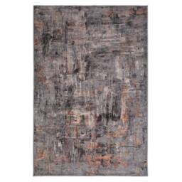 Kukoon Abstract Design Cotton Chenille Rug Grey Gold Machine Washable in Dark Grey - Size: 160 cm x 230 cm - thumbnail 9