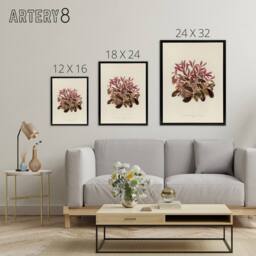 "Artery8 Vintage Botanical Dwarf Copperleaf Fawcett Black Framed Canvas Art in Beige - Size: W18"" x H24""" - thumbnail 4