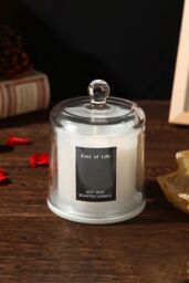 Living and Home Soy Wax Pear & Freesia Scented Jar Candle in White - thumbnail 1