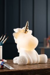 Belleek Living 'Unicorn' Luminaire Lamp in White - Size: 9 inches - thumbnail 2