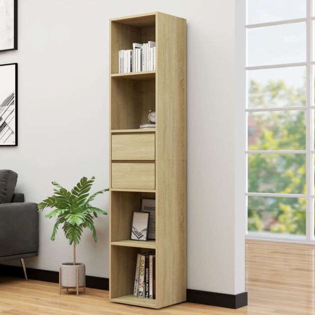 Berkfield Home Book Cabinet Sonoma Oak 36x30x171 cm Engineered Wood in Brown - Size: 36 x 30 x 171 cm - image 1