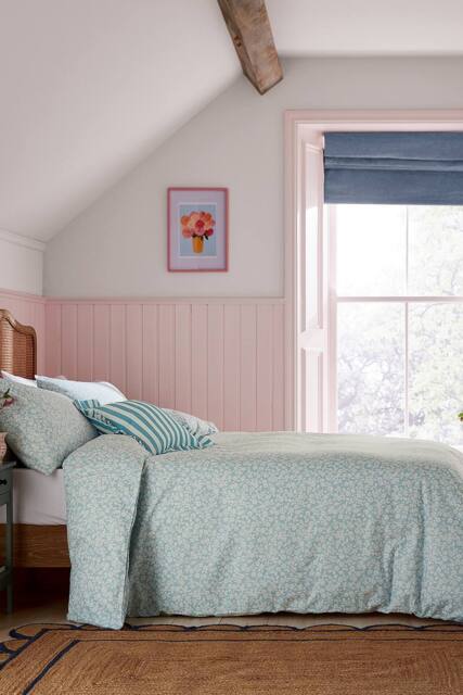 Helena Springfield 'Rosebud' Brushed Cotton Duvet Cover Set in Aqua - Size: Single - image 1