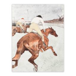 Artery8 Toulouse Lautrec Framed Wall Art Print The Jockey Horse Racing in Brown - Size: A4 - thumbnail 3