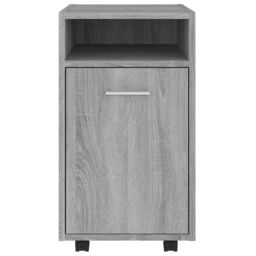 Berkfield Home Side Cabinet with Wheels Grey Sonoma 33x38x60 cm Engineered Wood - Size: 33 x 38 x 60 cm - thumbnail 3