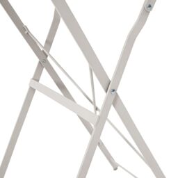 Berkfield Home Folding Bistro Table Beige √ò50x71 cm Powder-coated Steel - Size: 50x71 cm - thumbnail 8