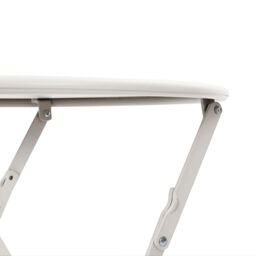 Berkfield Home Folding Bistro Table Beige √ò50x71 cm Powder-coated Steel - Size: 50x71 cm - thumbnail 7