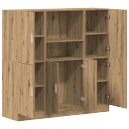 Berkfield Home 3 Piece Kitchen Cabinet Set Artisian Oak Engineered Wood in Brown - thumbnail 4