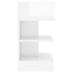 Berkfield Home Bedside Cabinet High Gloss White 40x35x65 cm Engineered Wood - Size: 40 x 35 x 65 cm - thumbnail 6