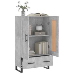 Berkfield Home Highboard Concrete Grey 69.5x31x115 cm Engineered Wood - thumbnail 4