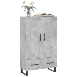 Berkfield Home Highboard Concrete Grey 69.5x31x115 cm Engineered Wood - thumbnail 1