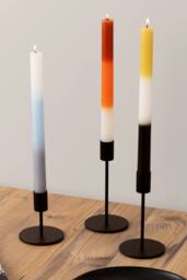 Harlequin Set of 3 Colour Bar Dinner Candles - thumbnail 4