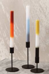 Harlequin Set of 3 Colour Bar Dinner Candles - thumbnail 2