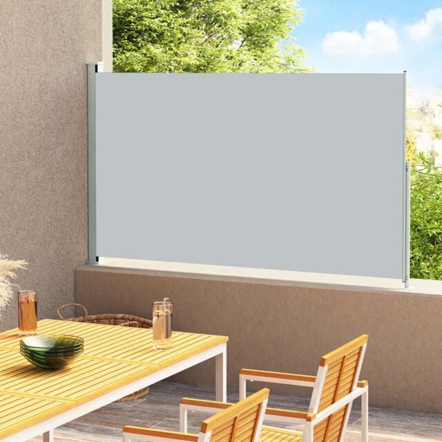 Berkfield Home Patio Retractable Side Awning 180x300 cm Grey - image 1