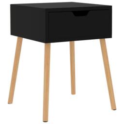 Berkfield Home Elegant Bedside Cabinet High Gloss Black 40x40x56 cm Engineered Wood - Size: 40 x 40 x 56 cm - thumbnail 3
