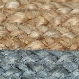Berkfield Home Handmade Rug Jute with Olive Green Border 150 cm - Size: 100 cm diameter - thumbnail 5