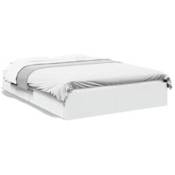 Berkfield Home Bed Frame with Drawers without Mattress White 140x190 cm - thumbnail 1