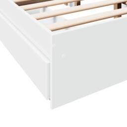 Berkfield Home Bed Frame with Drawers without Mattress White 140x190 cm - thumbnail 8