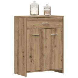 Berkfield Home Bathroom Cabinet Artisan Oak 60x33x80 cm Engineered Wood in Brown - Size: 60 x 33 x 80 cm