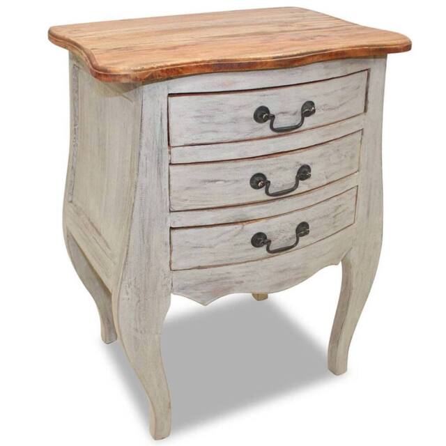 Berkfield Home Bedside Cabinet Solid Reclaimed Wood 48x35x64 cm in Brown - Size: 48 x 35 x 64 cm - image 1