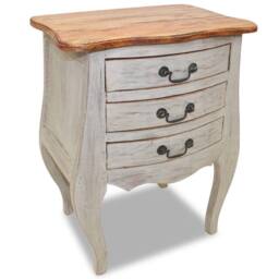 Berkfield Home Bedside Cabinet Solid Reclaimed Wood 48x35x64 cm in Brown - Size: 48 x 35 x 64 cm - thumbnail 1