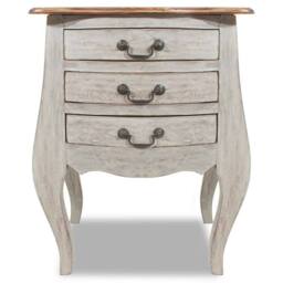 Berkfield Home Bedside Cabinet Solid Reclaimed Wood 48x35x64 cm in Brown - Size: 48 x 35 x 64 cm - thumbnail 2