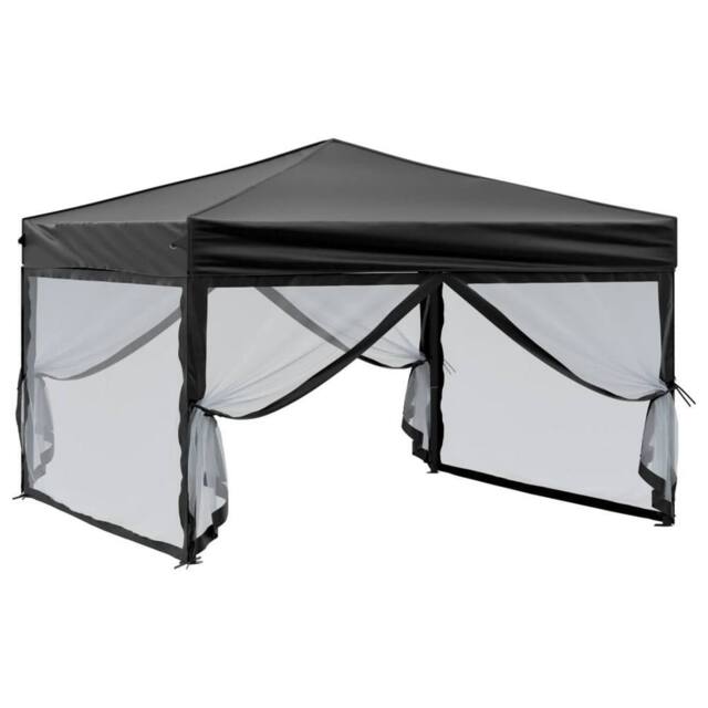 Berkfield Home Sturdy Folding Party Tent with Sidewalls Black 3x3 m - image 1