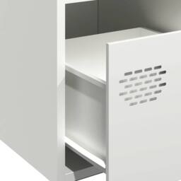 Berkfield Home Sideboard White 68x39x73.5 cm Cold-rolled Steel - thumbnail 9