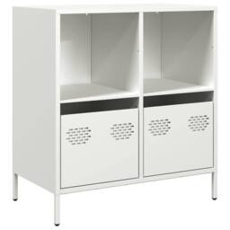 Berkfield Home Sideboard White 68x39x73.5 cm Cold-rolled Steel - thumbnail 3