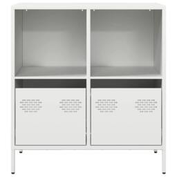 Berkfield Home Sideboard White 68x39x73.5 cm Cold-rolled Steel - thumbnail 4