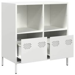 Berkfield Home Sideboard White 68x39x73.5 cm Cold-rolled Steel - thumbnail 5
