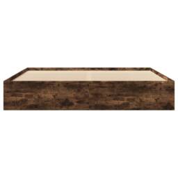 Berkfield Home Bed Frame Frame Smoked Oak 180x200 cm Super King Wood in Brown - thumbnail 5