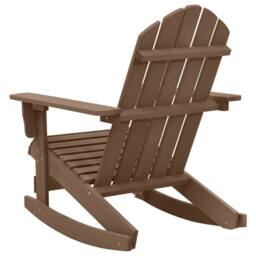 Berkfield Home Garden Rocking Chair Wood Brown - thumbnail 4