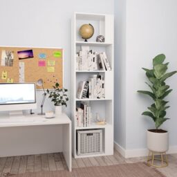 Berkfield Home Book Cabinet/Room Divider White 45x24x159 cm Engineered Wood - Size: 45 x 24 x 159 cm - thumbnail 1
