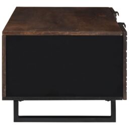 Berkfield Home Coffee Table - 100x54x40 cm, solid & engineered wood in Brown - Size: 100 x 54 x 40 cm - thumbnail 4