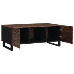 Berkfield Home Coffee Table - 100x54x40 cm, solid & engineered wood in Brown - Size: 100 x 54 x 40 cm - thumbnail 2