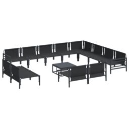 Berkfield Home Garden Sofa Set 13 pcs Anthracite Steel - thumbnail 7